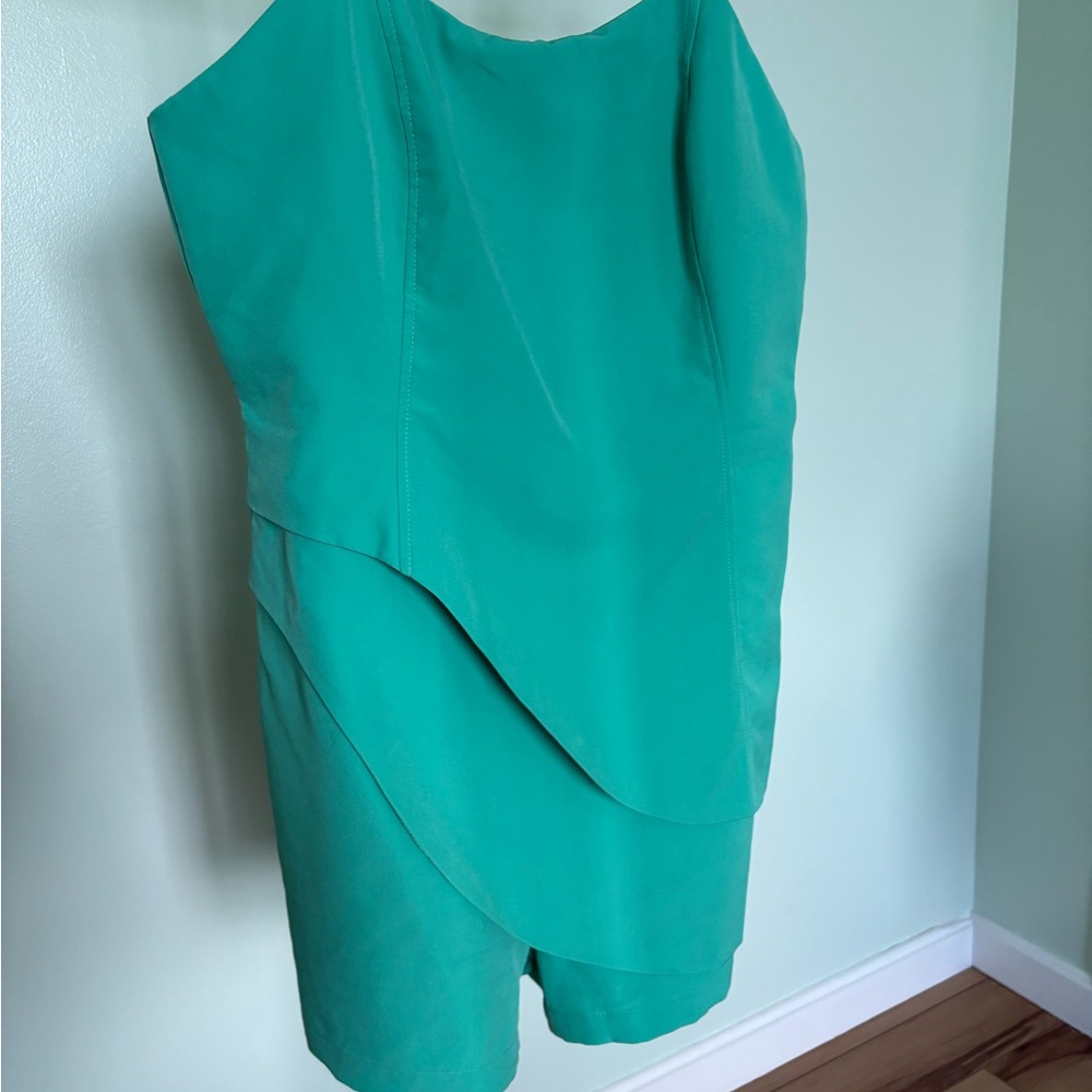 Turquoise Spaghetti Strap Romper - image 2